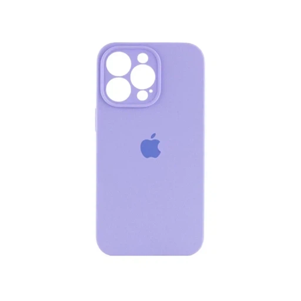 Чехол Silicone Case с закрытым низом и защитой камеры для Iphone 13 Pro Max (Квадратные грани)